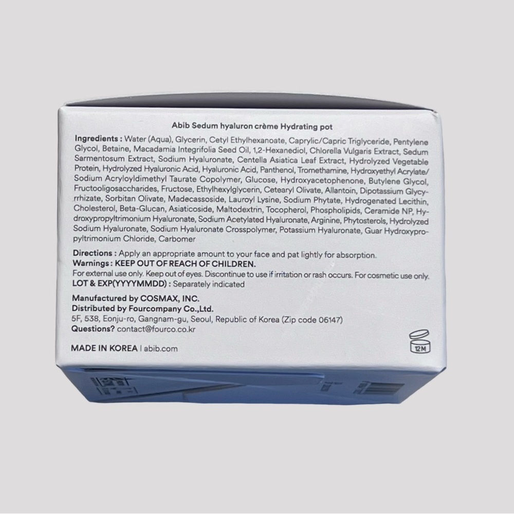 ABIB Sedum Hyaluron Crème Hydrating Pot 80ml Korean Skincare - Picture 9 of 10